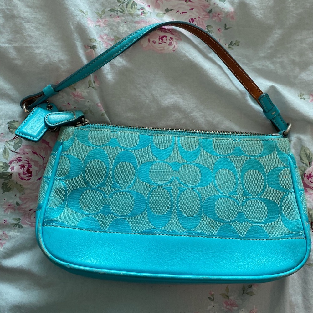 Blue coach purse
